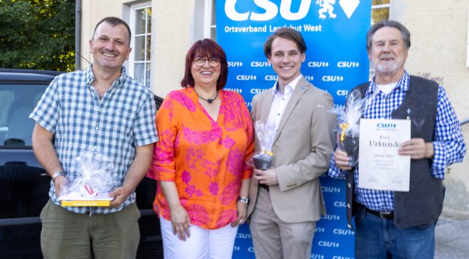 CSU Landshut-W E S T würdigt engagierte UNTERSTÜTZER