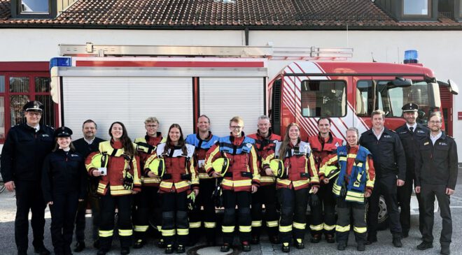 GRUPPE des Löschzugs Achdorf bei LEISTUNGSPRÜFUNG „Wasser“ erfolgreich