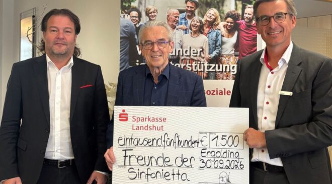1500 Euro für die FREUNDE der SINFONIETTA ESSENBACH e.V.