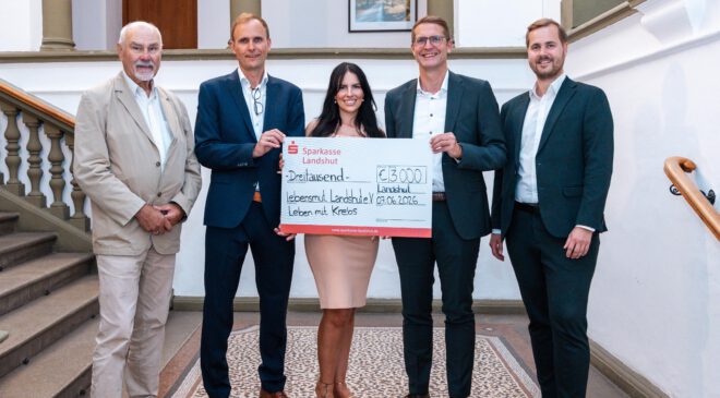 Sparkasse Landshut unterstützt S T A T I O N S F E E N von LEBENSMUT Landshut