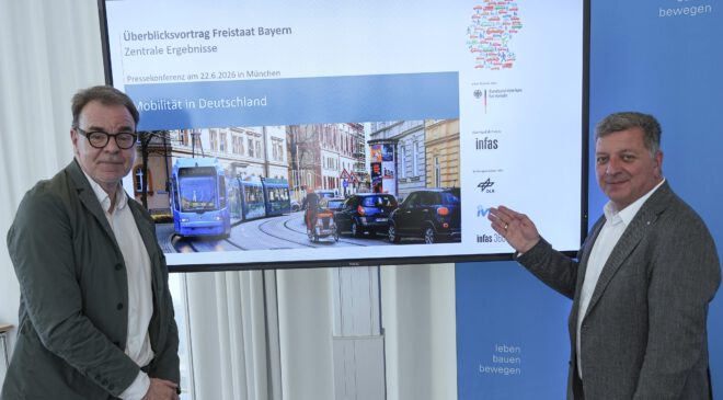 Spannende bayerische ERGEBNISSE bei der Studie „MOBILITÄT in Deutschland“